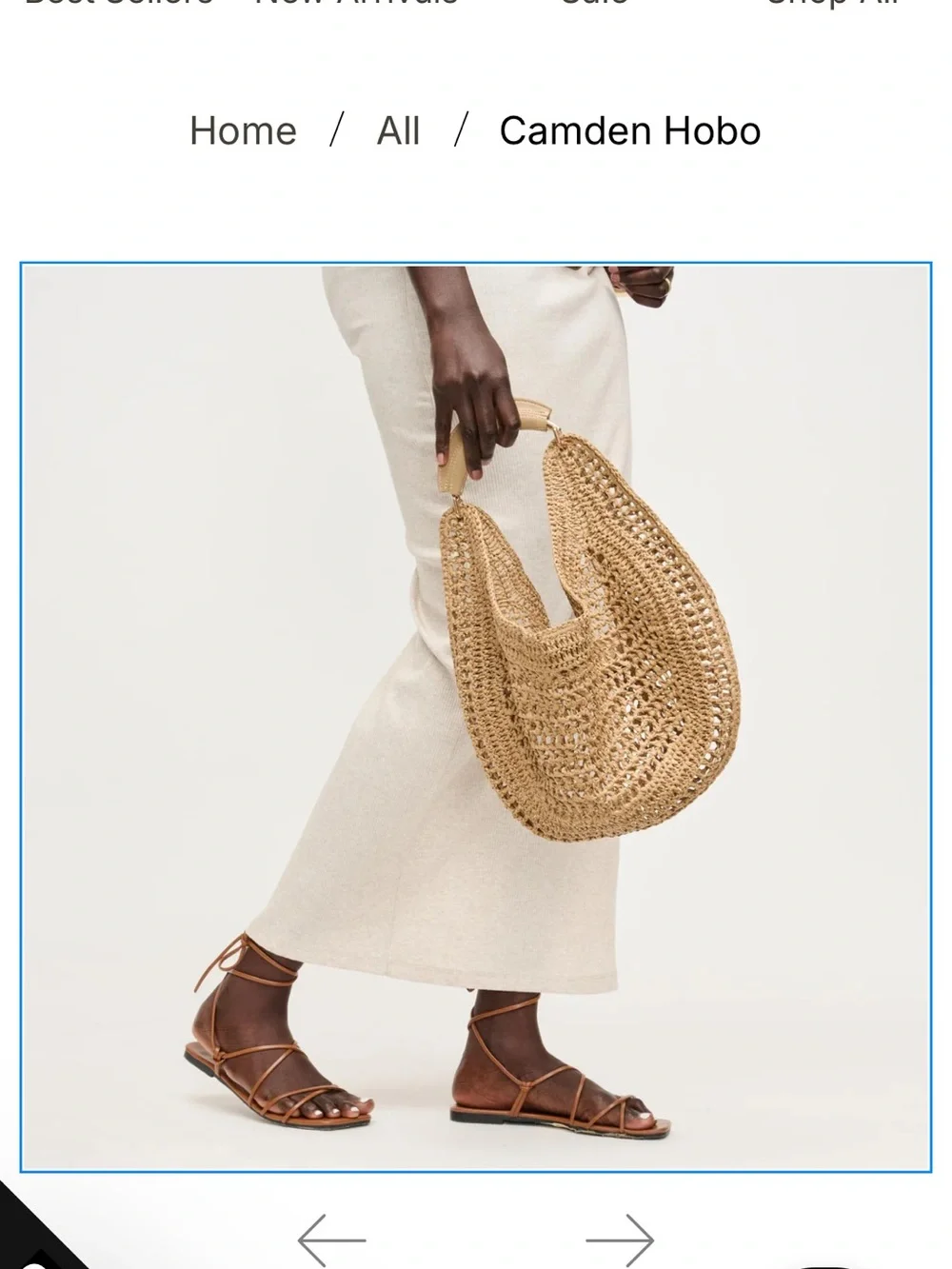 NWT ANTHROPOLOGIE URBAN EXPRESSIONS STRAW CAMDEN HOBO $98